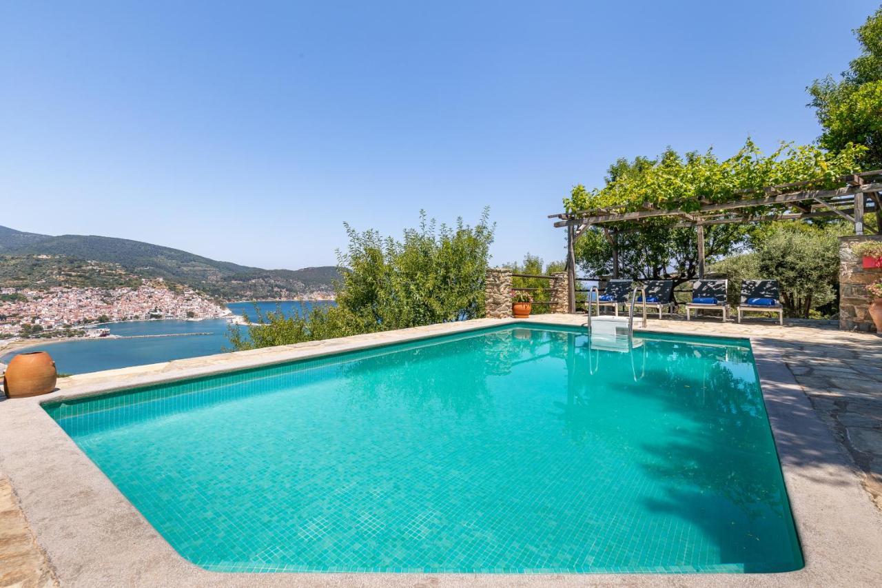 Villa Nina Skopelos- Private Pool - Magnificent Views Exterior foto
